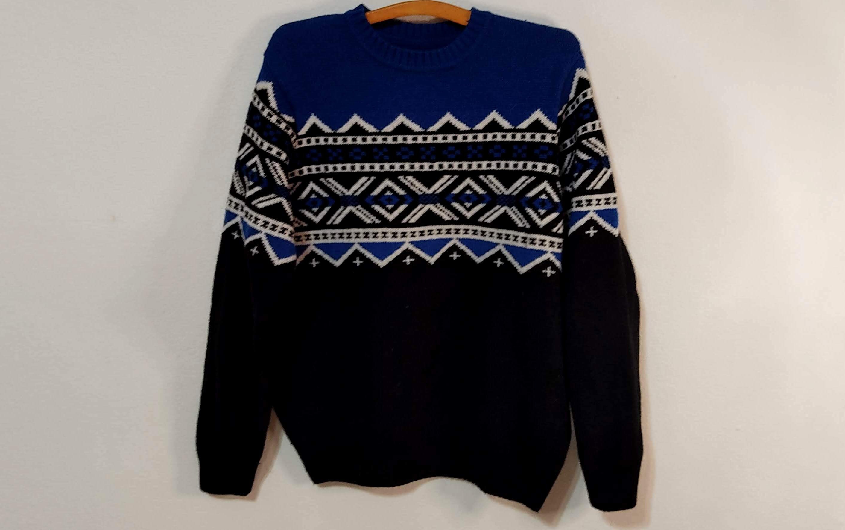 L ~ Wool Blend Nordic Sweater
