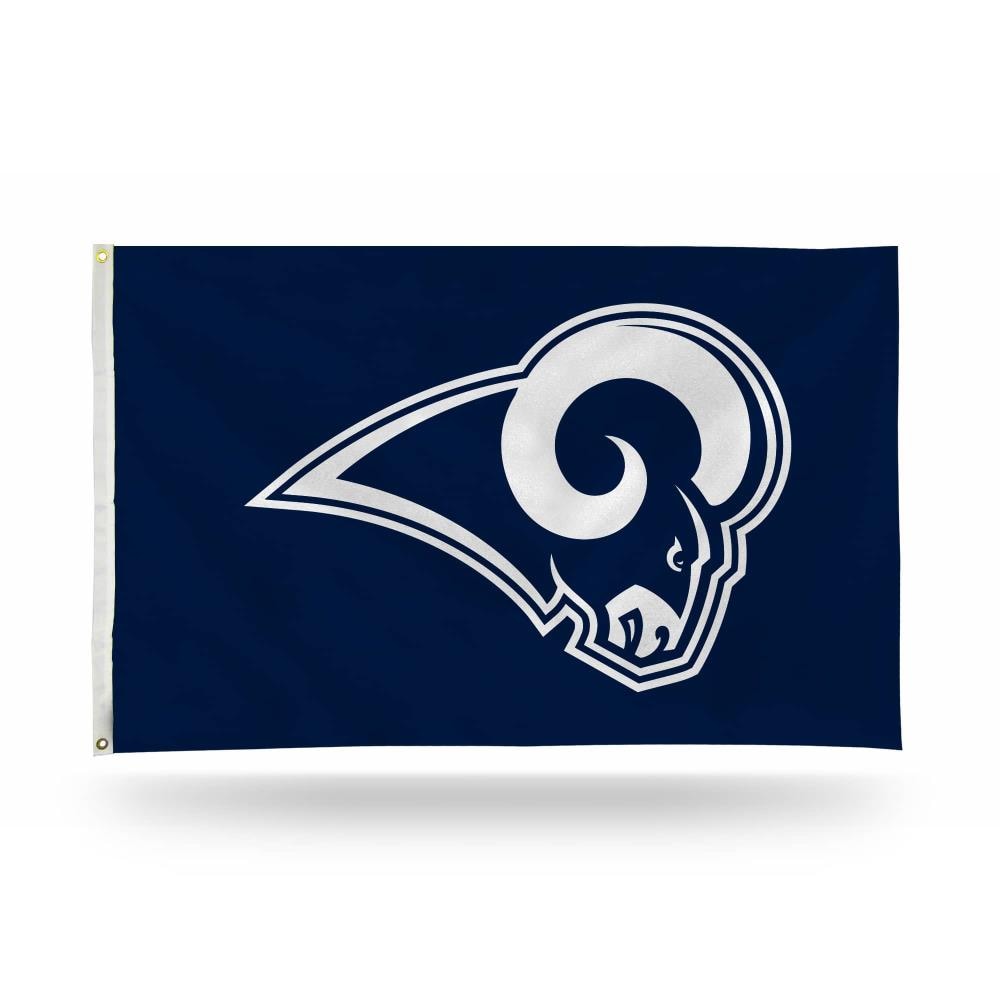Rico Industries 5-ft W x 3-ft H (No Theme) Los Angeles Rams Banner | FGB3004