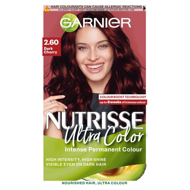 Garnier Nutrisse Ultra-Colour 2.60 Dark Cherry Permanent Hair Dye