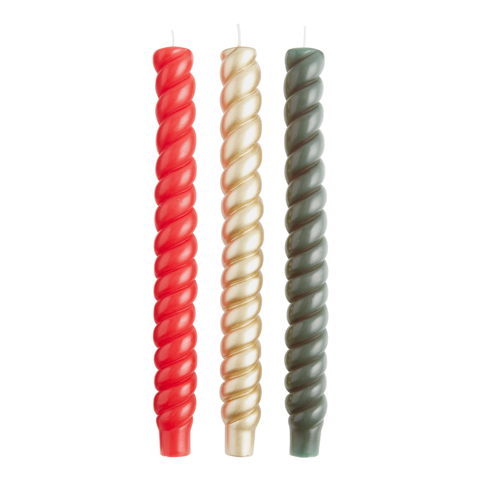 Holiday Rope Taper Candle 2 Pack: Red by World Market