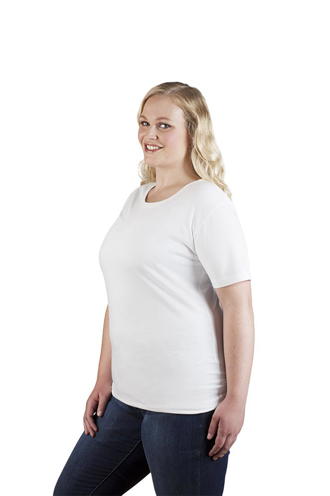 Bio T-Shirt Plus Size Damen, Weiß, XXXL