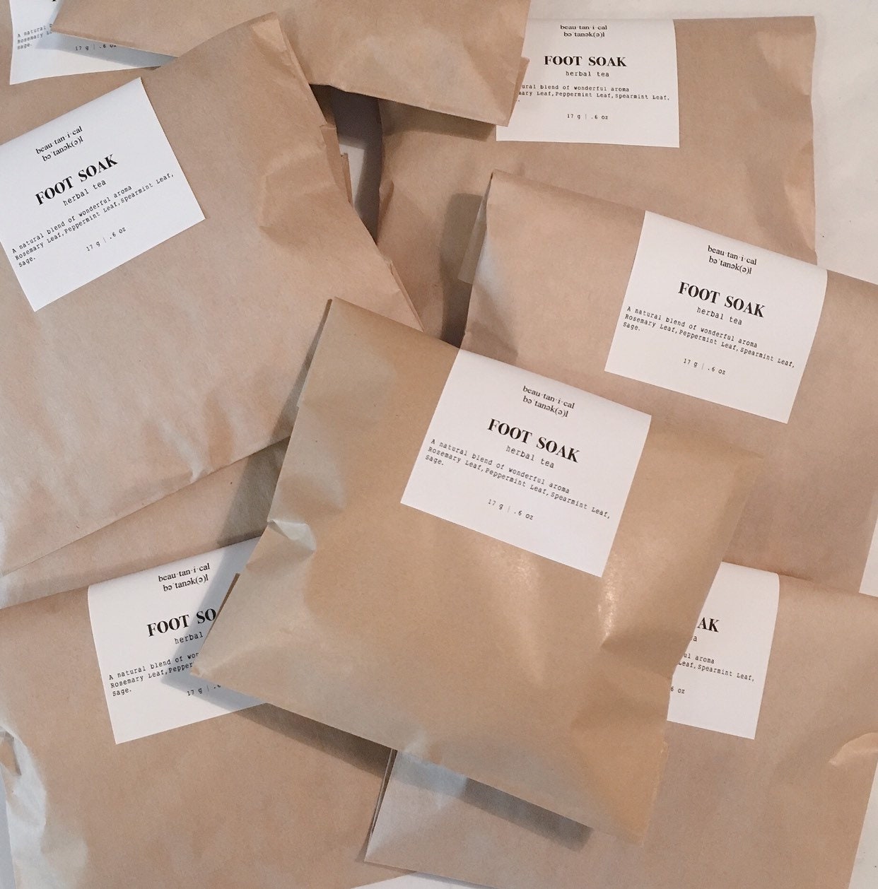 3 Bags Of Foot Soak Herbals Tea Blend | Manicure + Pedicure Relaxation