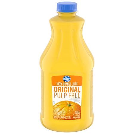 Kroger 100% Orange Juice, Original, Pulp Free - 52.0 fl oz