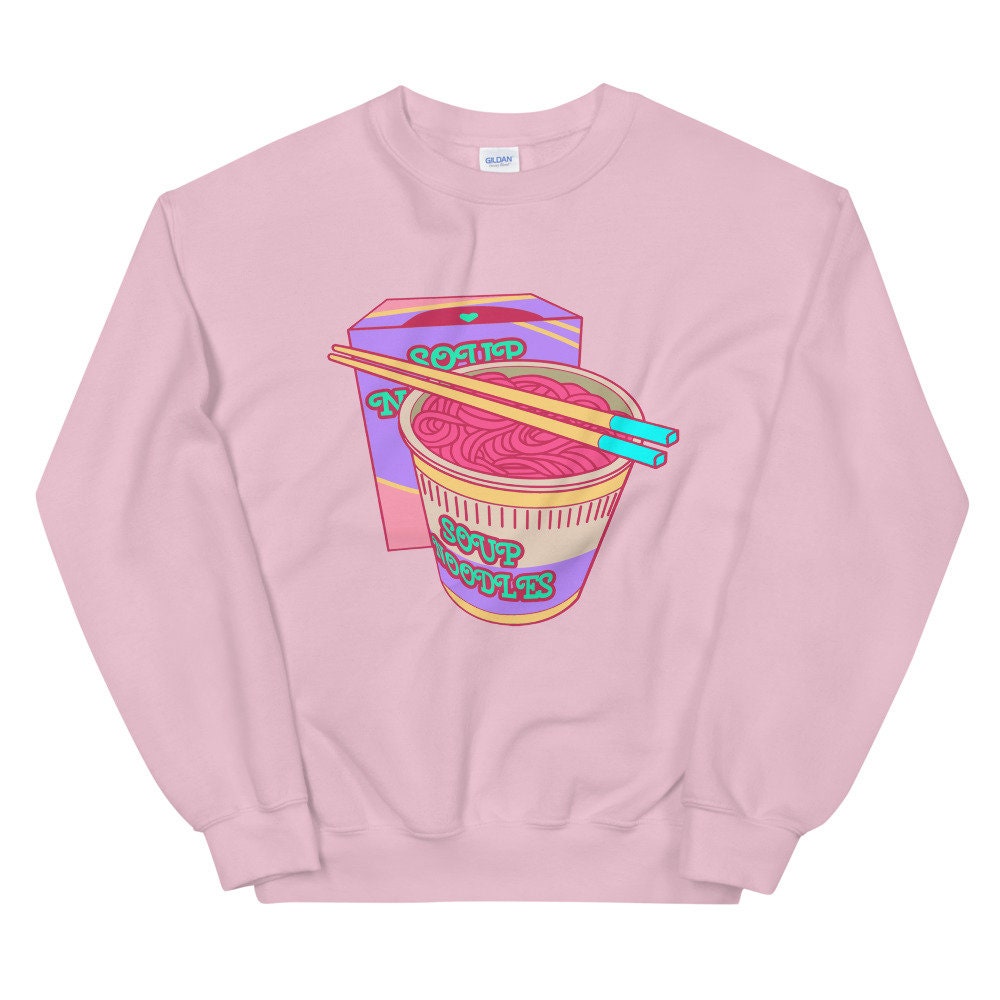 Kawaii Ramen Noodles Sweatshirt | Noodle Funny Foodie Sweatshirt| Gift