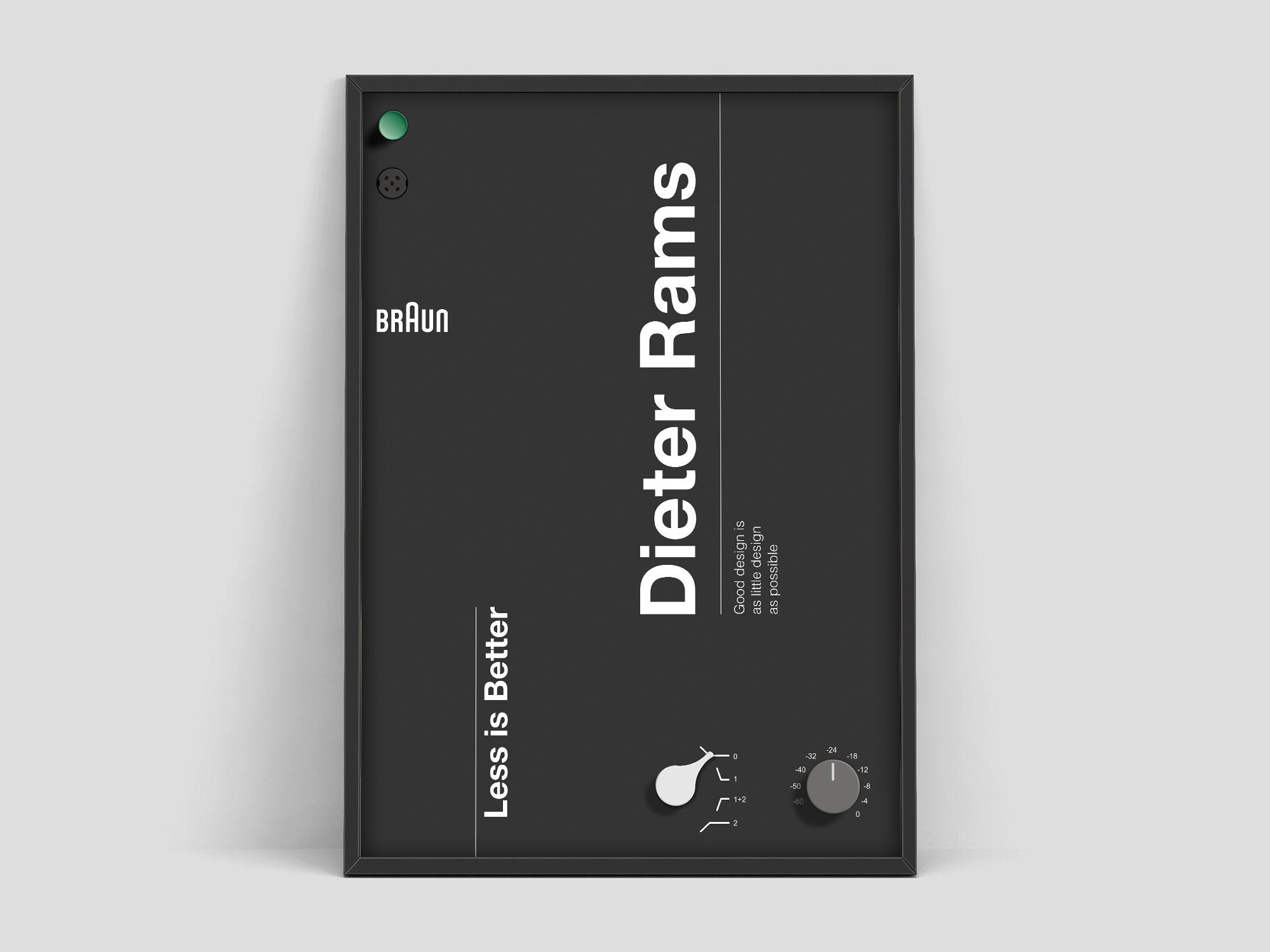 Dieter Rams Poster, Less Is More, Design Quotes, Print, Braun Print, Art