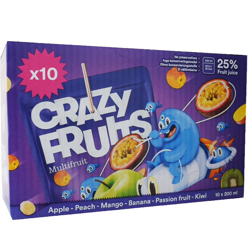 Crazy Fruits Multifruit 10 x 20cl - 37% rabatt