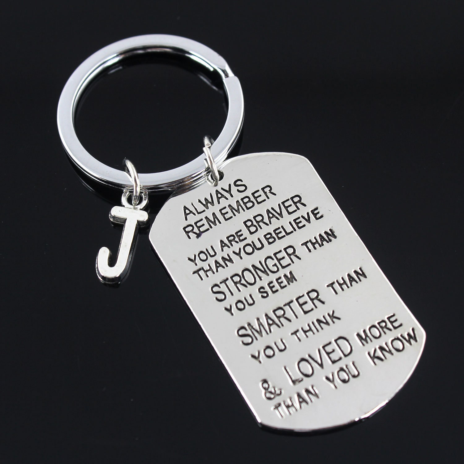 Always Rember You Are Braver, Than Believe Strong , Samarter , Love More Than Know Keychain