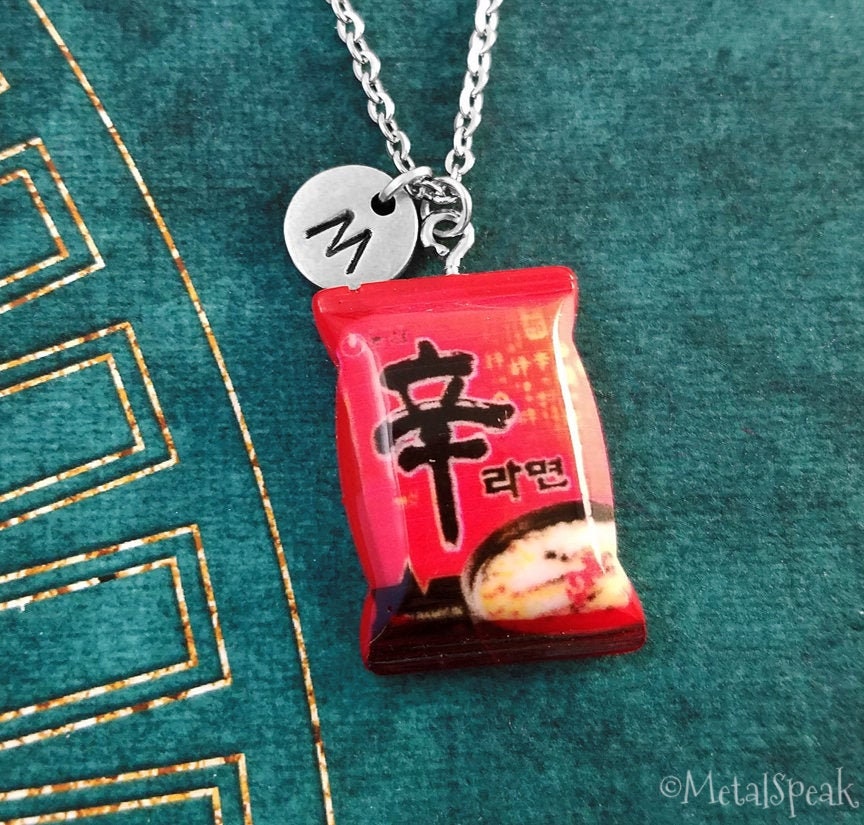Ramen Necklace Noodles Jewelry Charm Pendant Initial Gift