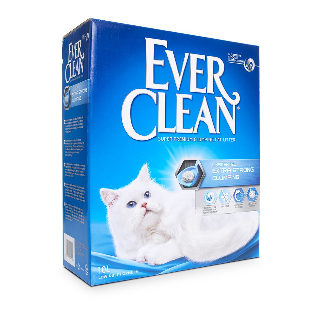 Ever Clean® Extra Strong Clumping Cat Litter - Unscented - Economy Pack: 2 x 10l