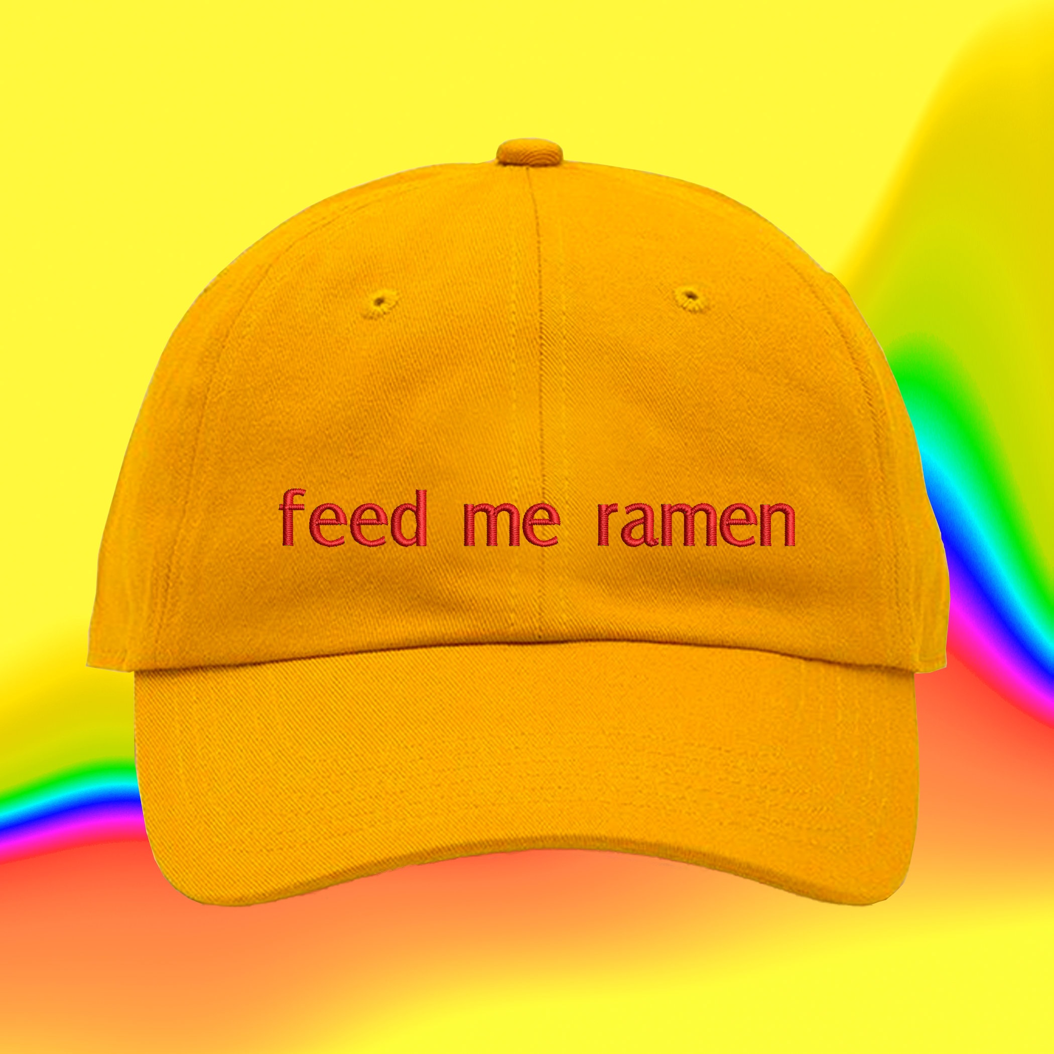 Feed Me Ramen Hat - Cap Embroidered Cotton Adjustable Dad