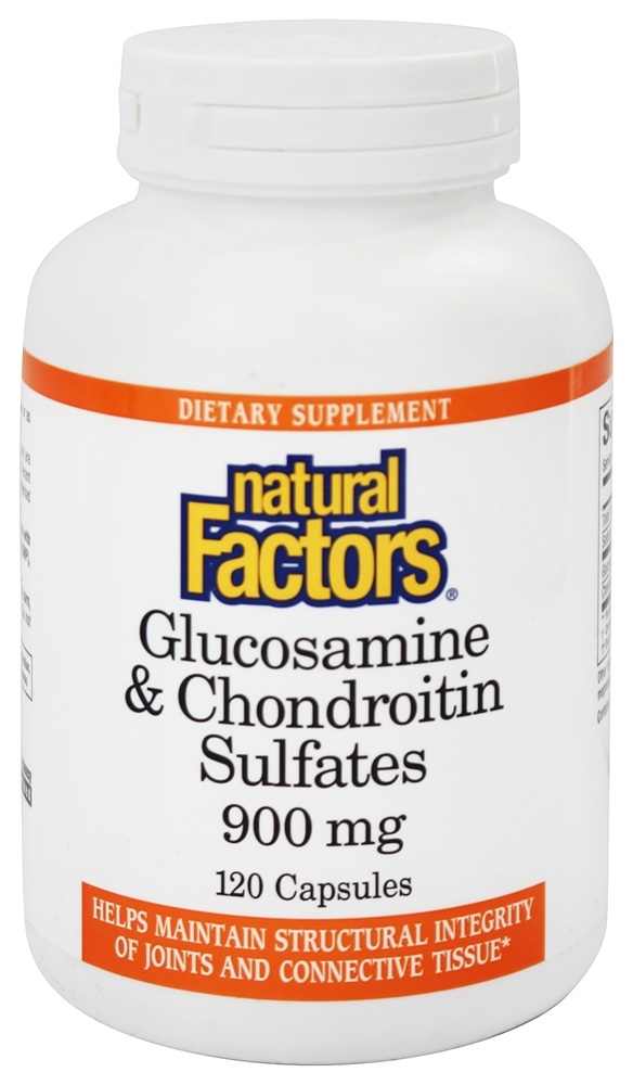 Natural Factors - Glucosamine & Chondroitin Sulfates 900 mg. - 120 Capsules