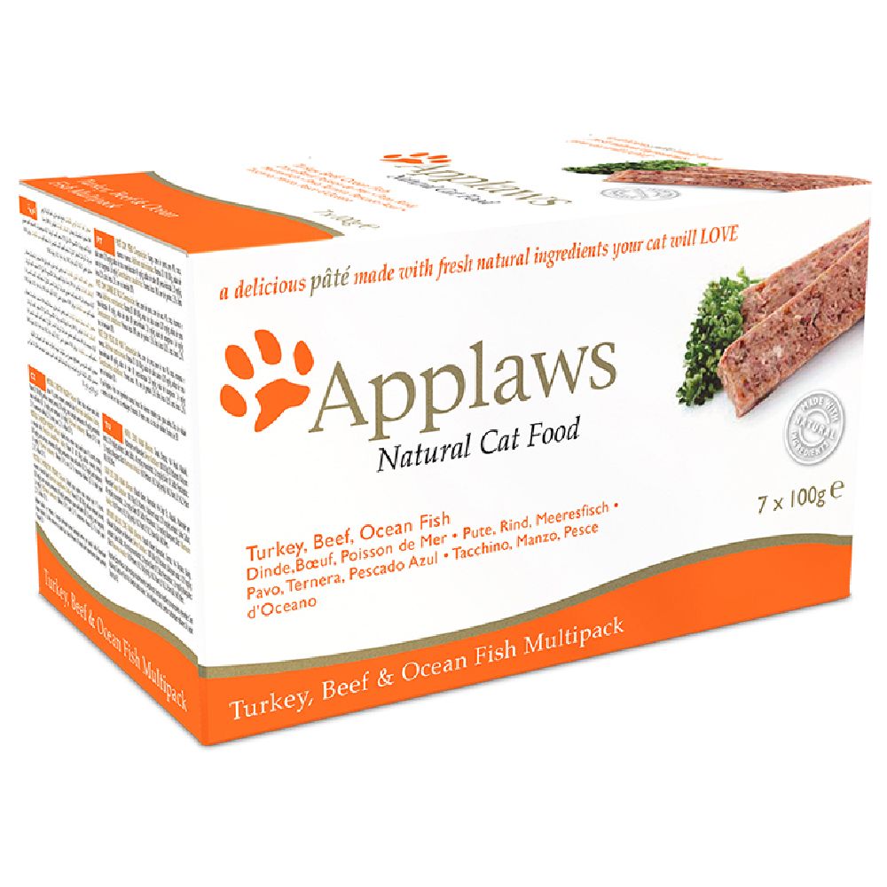 Applaws Cat Pâté Mixed Multipack 7 x 100g - Orange Selection