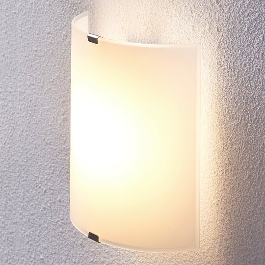 Puolipyöreä LED-seinävalaisin Helmi, lasivarjostin