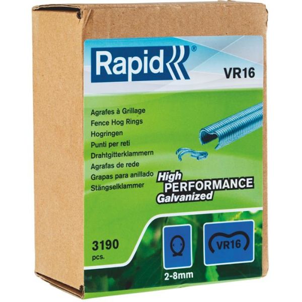 Rapid VR16 Rundklammer sølv 3190-pakning
