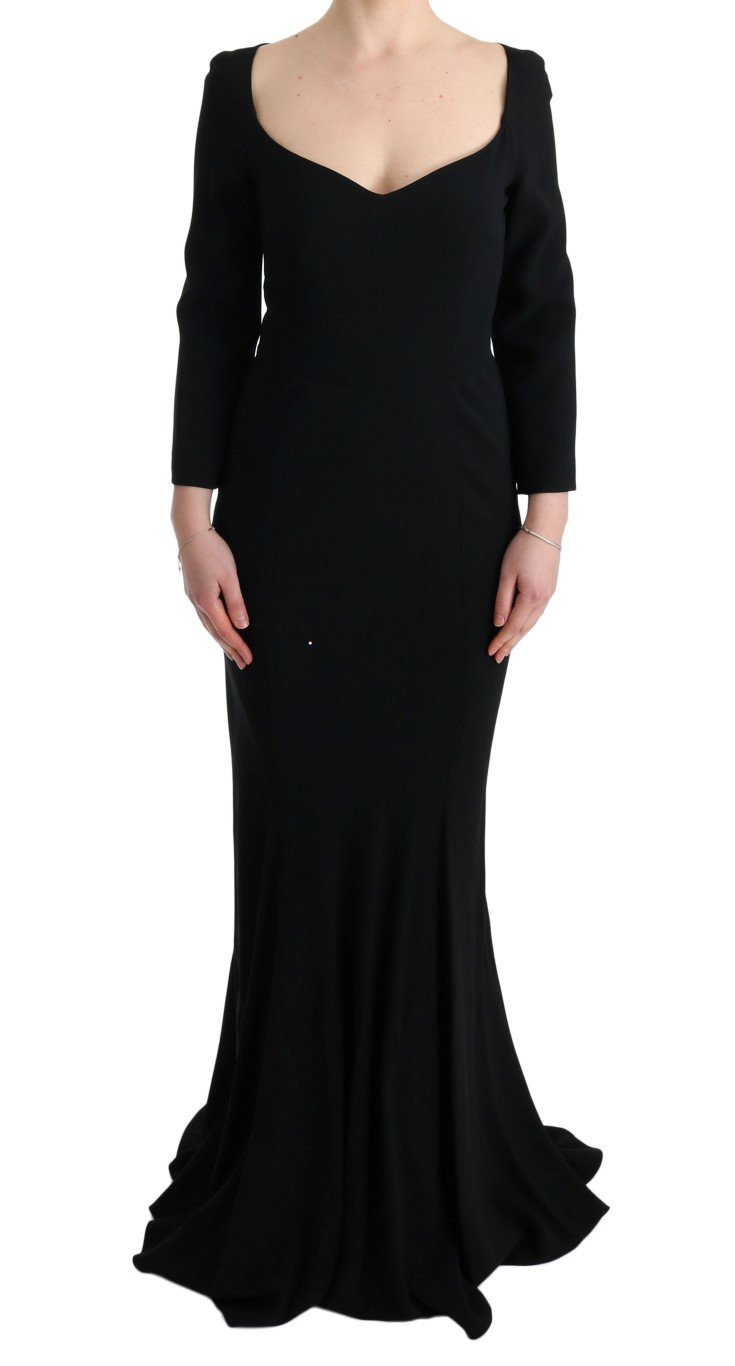 Dolce & Gabbana Women's Stretch Lace Gown Dress Black Black SIG60669 - IT42|M