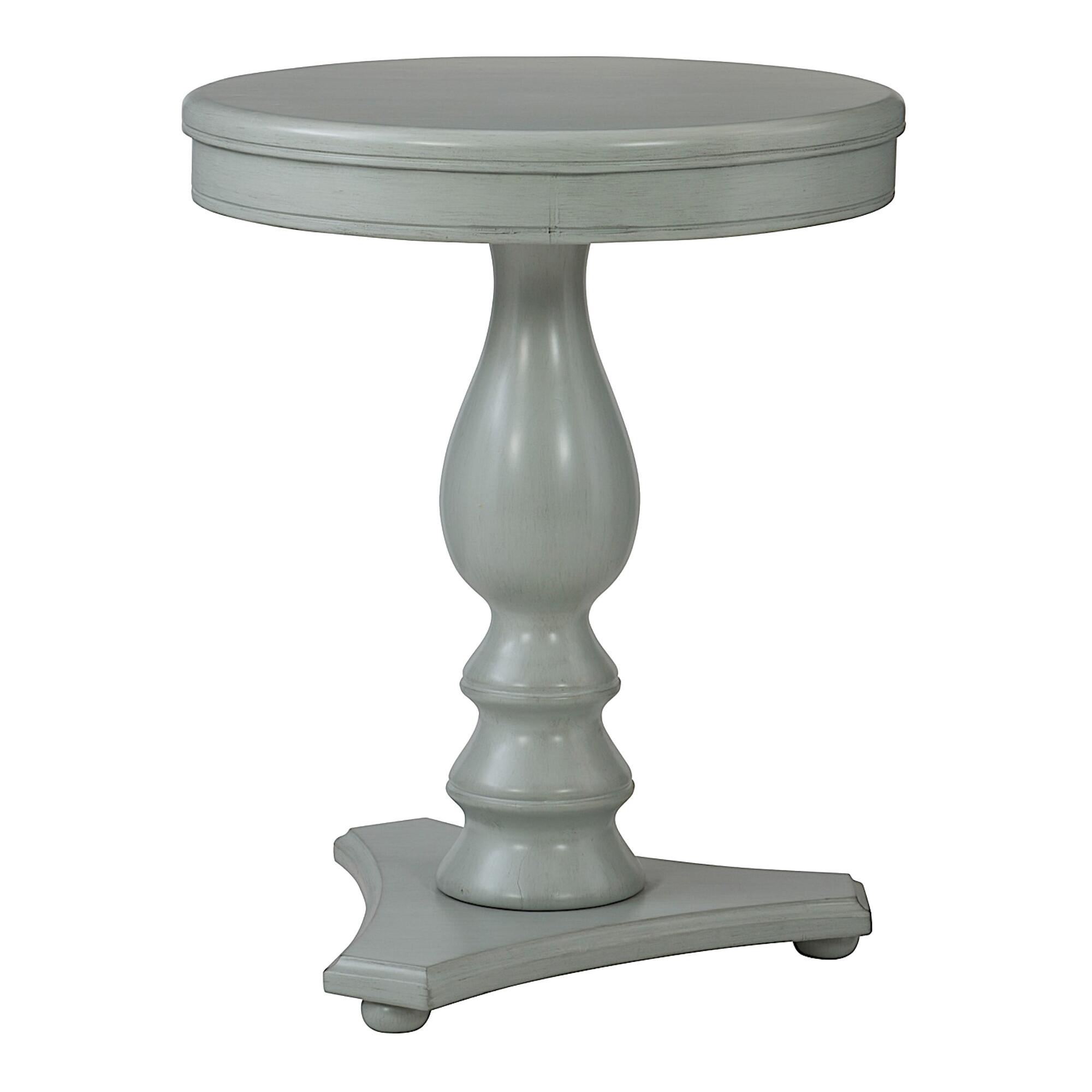 Wood Pedestal Belgravia Accent Table: Natural by World Market