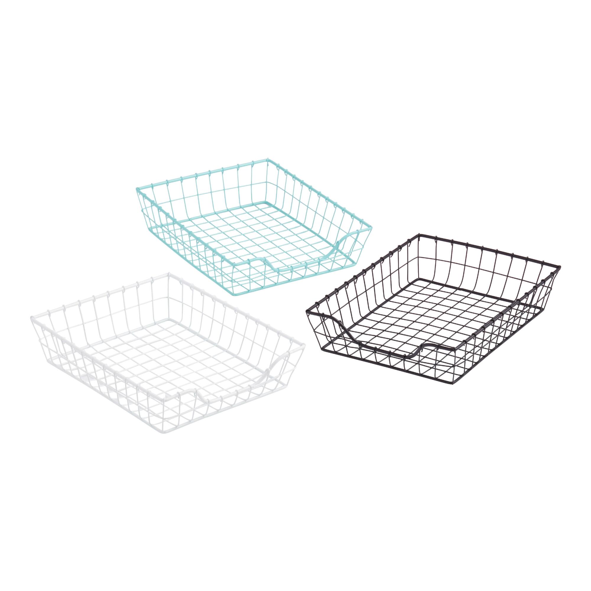 Metal Wire Wilson Paper Tray: White - Iron by World Market