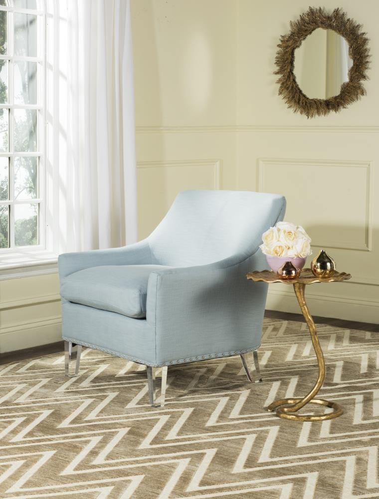 Safavieh Hollywood Casual Teal/Clear Blend Accent Chair in Gray | MCR4214B