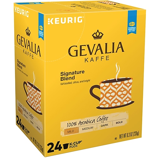 Gevalia Signature Blend Coffee, Keurig K-Cup Pods, Light Roast, 24/Box (5305)