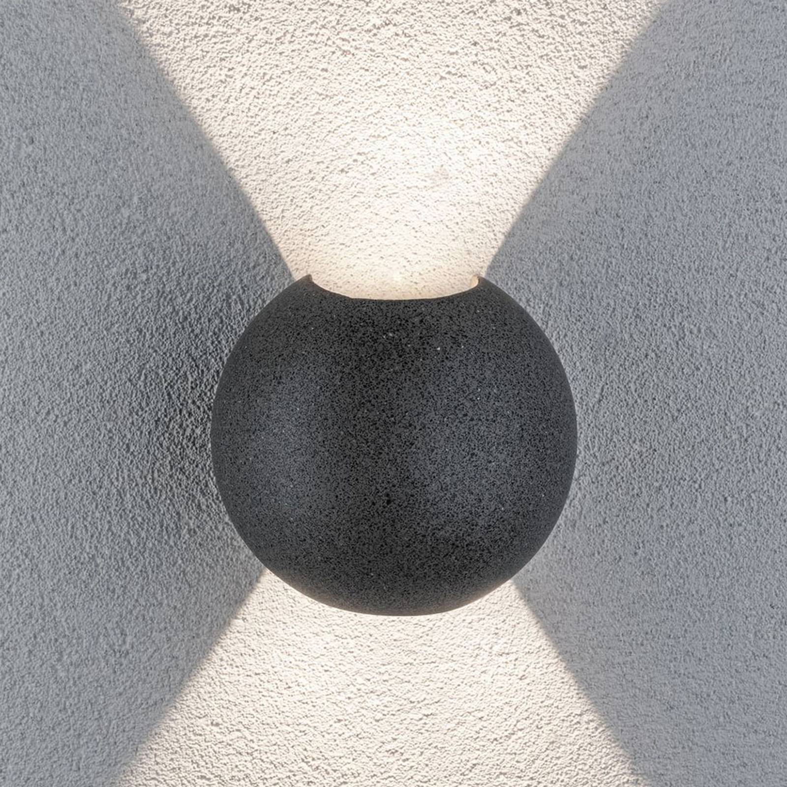 Paulmann Concrea -LED-ulkoseinävalaisin, pyöreä