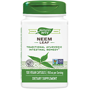 Neem Leaves - Traditional Ayurvedic Intestinal Remedy - 950 MG Per Serving (100 Capsules)