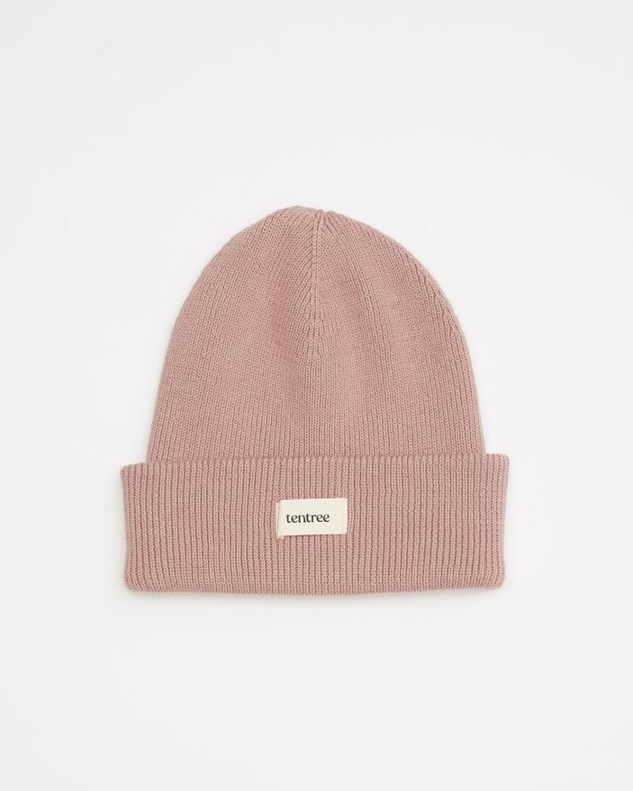 Tentree Unisex Cotton Patch Beanie, Orchid Pink