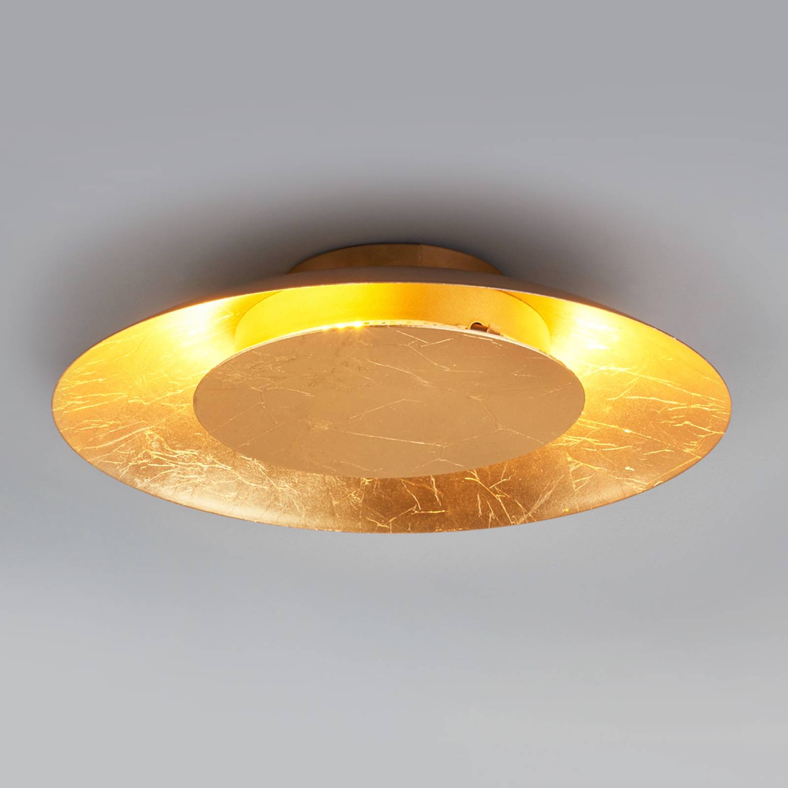 LED-kattolamppu Keti, kultaoptiikka, Ø 34,5 cm