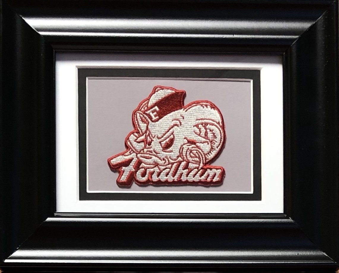 Fordham Rams Framed Vintage Embroidered Patch