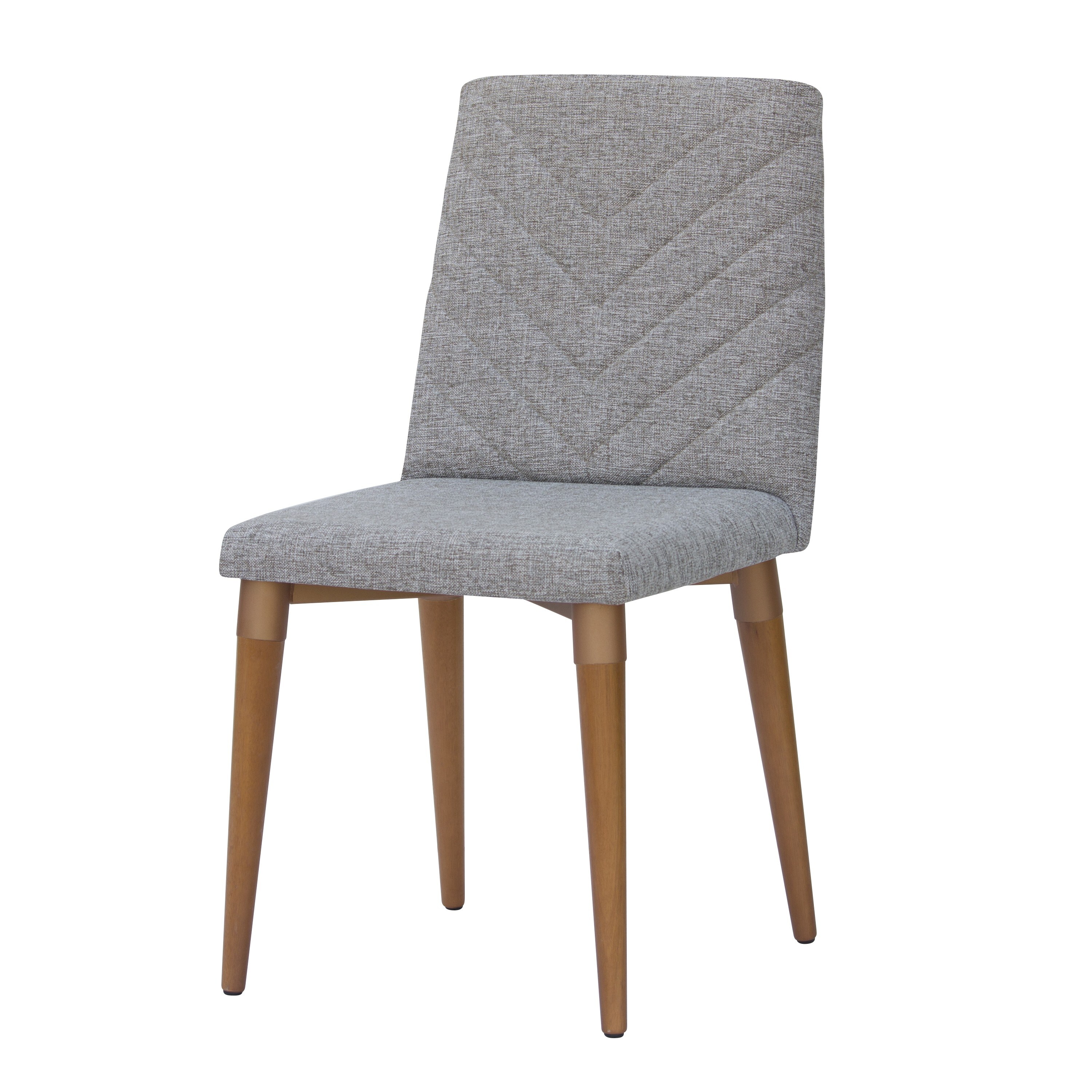 Manhattan Comfort Utopia Contemporary/Modern Polyester/Polyester Blend Upholstered Dining Side Chair (Wood Frame) in Gray | 109253