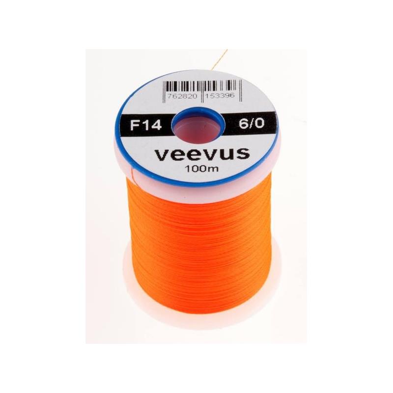 Veevus bindetråd 6/0 - Fluo Orange Råsterk, lett å splitte