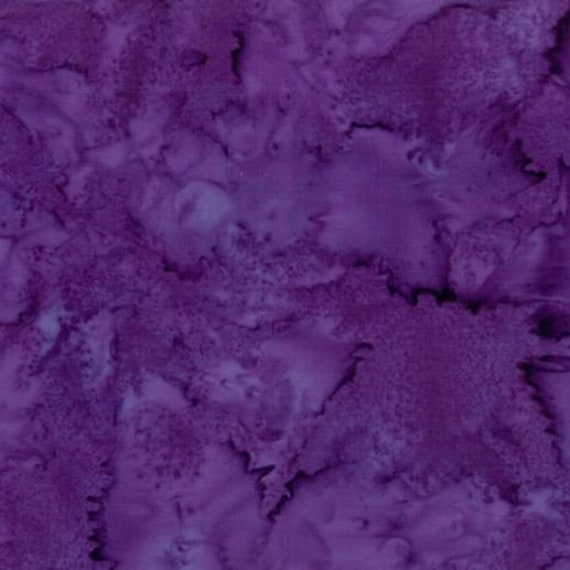 Batik - New Grape Purple Blender Dyed By Hand in Bali From Hoffman Fabrics Watercolor Collection - 100% Quilt Shop Cotton
