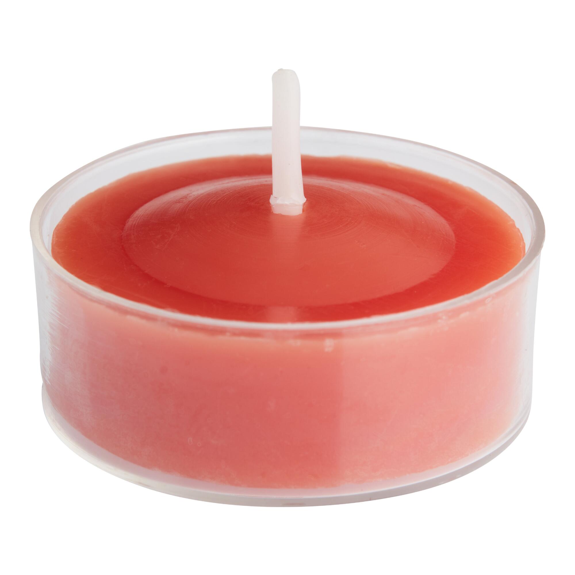 12 Pack Fireside Pumpkin Tealight Candles Set of 2: Orange - Scented Wax by World Market
