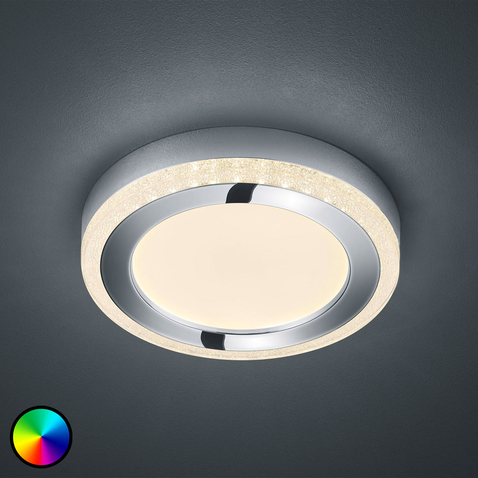 LED-kattovalaisin Slide, valkoinen, pyöreä, Ø 25cm