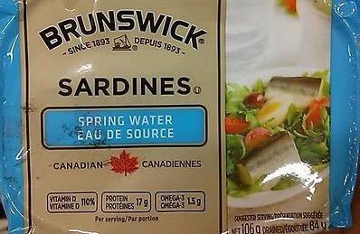 Brunswick Sardines in Spring Water 12 Tins Purely Canadian