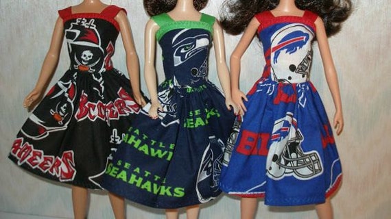Handmade 11.5 Fashion Doll Clothes - Your Choice Choose 1 Buccaneers, Seahawks, Rams, 49Ers, Cardinals Or Bills