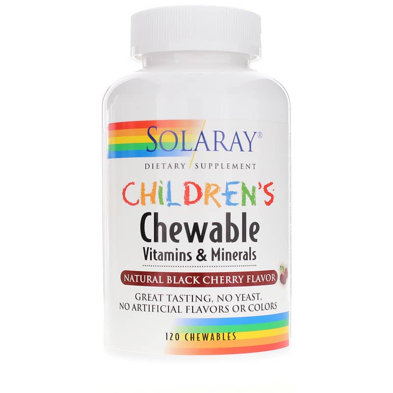 Solaray Children's Chewable Vitamins & Minerals in Natural Black Cherry Flavor 120 Chewables