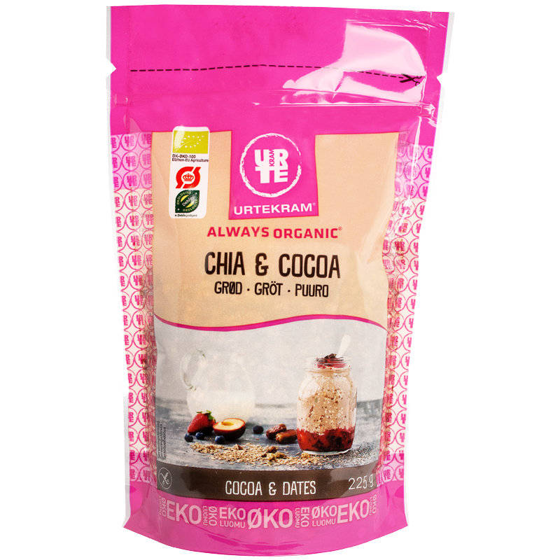 Eko Gröt "Chia & Cocoa" 225g - 37% rabatt