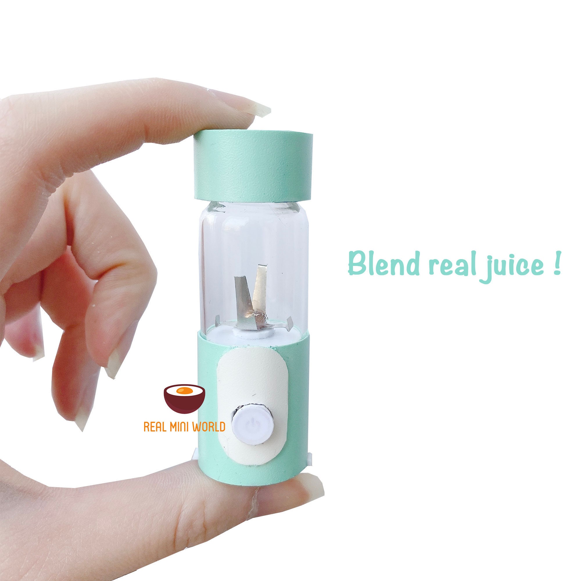 Real Working Miniature Juicer Blender Pastel Green | Can Blend Real Fruit & Vegetables