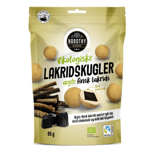 Nordthy Økologiske Lakridskugler m/hvid chokolade - 95 g