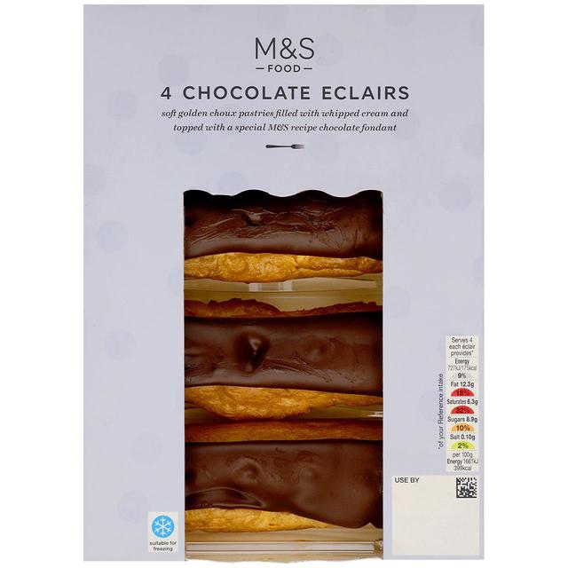 M&S 4 Chocolate Eclairs