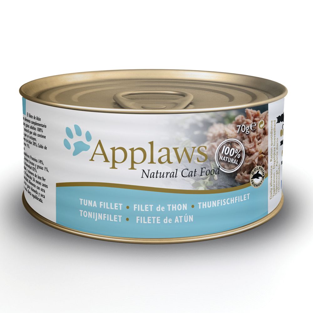 Applaws Cat Food Cans 70g - Tuna / Fish in Broth - Ocean Fish 6 x 70g