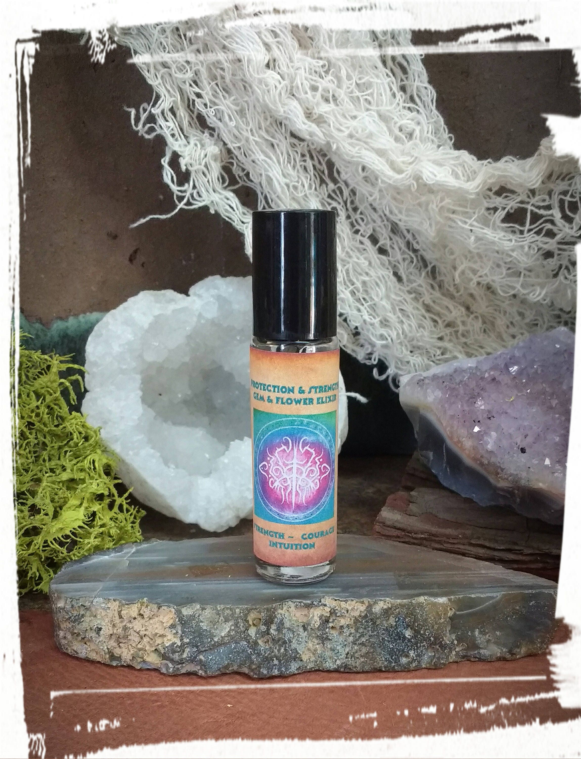 Spiritual Protection & Strength Blend, Amethyst, Selenite, Amber, Rose, Witch Gift