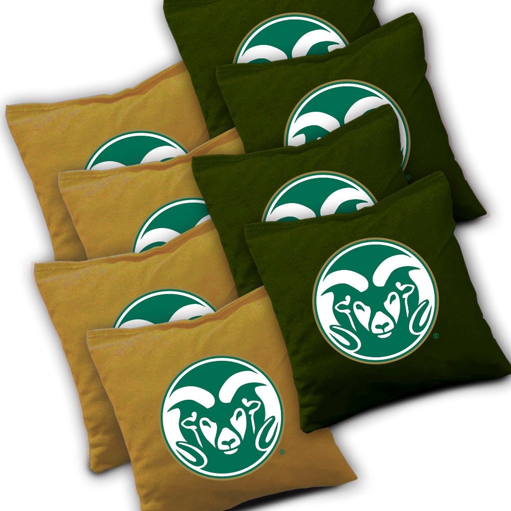 Officially Licensed Colorado State Rams Cornhole Bags Set Of 8 - Top Quality Regulation Bean
