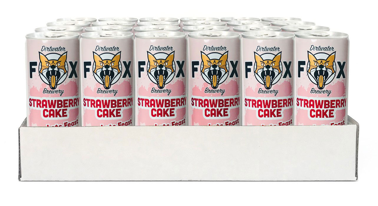 Dirtwater Fox Strawberry Cake - Lets Feast 25cl x 24st