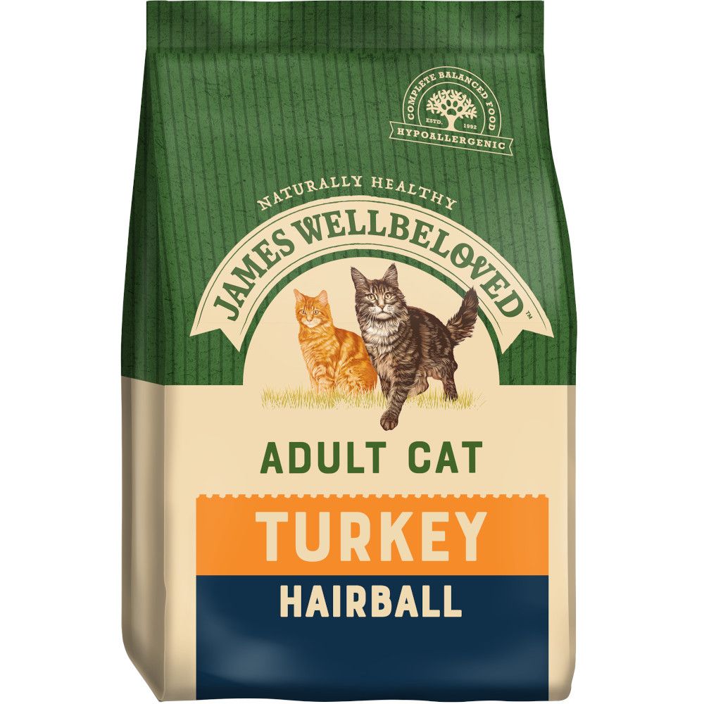 James Wellbeloved Adult Cat Hairball - Turkey - 1.5kg