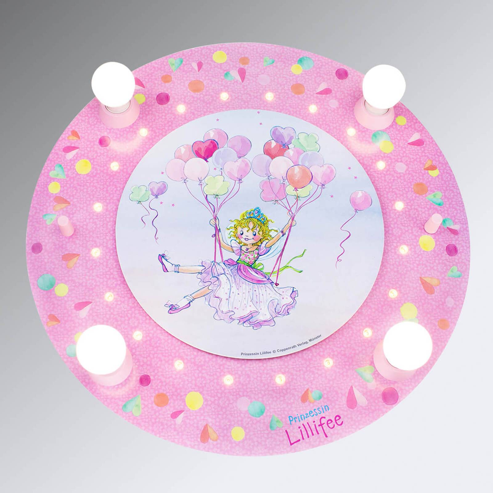 Prinsessa Lillifee LED-kattovalaisin, pyöreä