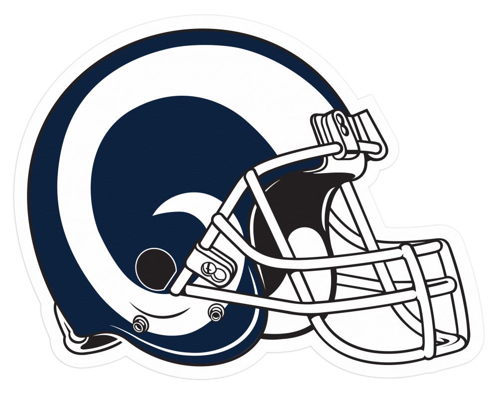 Applied Icon Los Angeles Rams 6-in x 5-1/4-in Aluminum Information Display Outdoor Graphic | NFOH1707