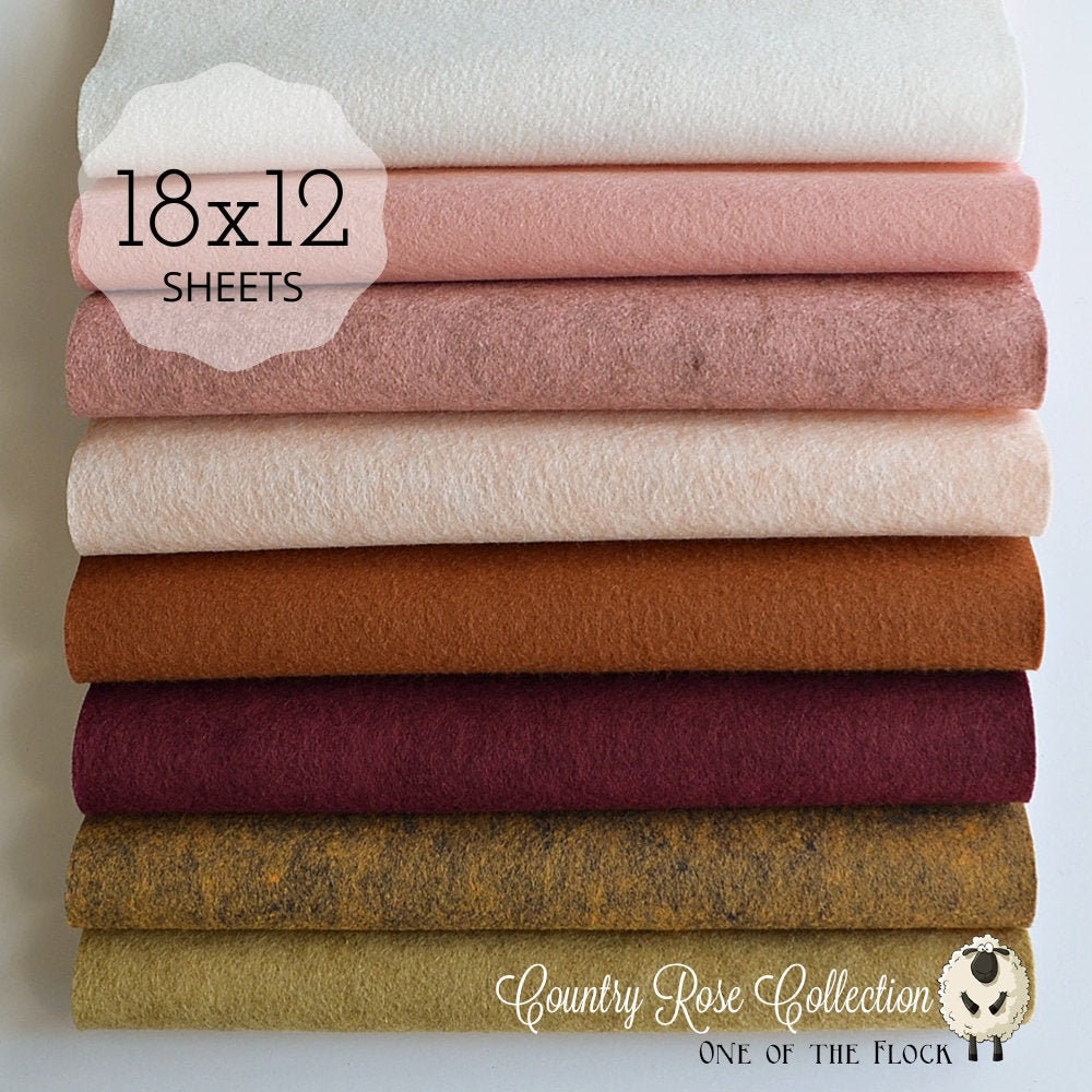 Country Rose Felt Collection, Wool Blend Felt, Sheets, Fabric, Fabric Bundles, Collections