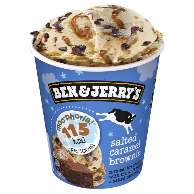 Ben & Jerry's Moo-phoria Salted Caramel Brownie Light Ice Cream
