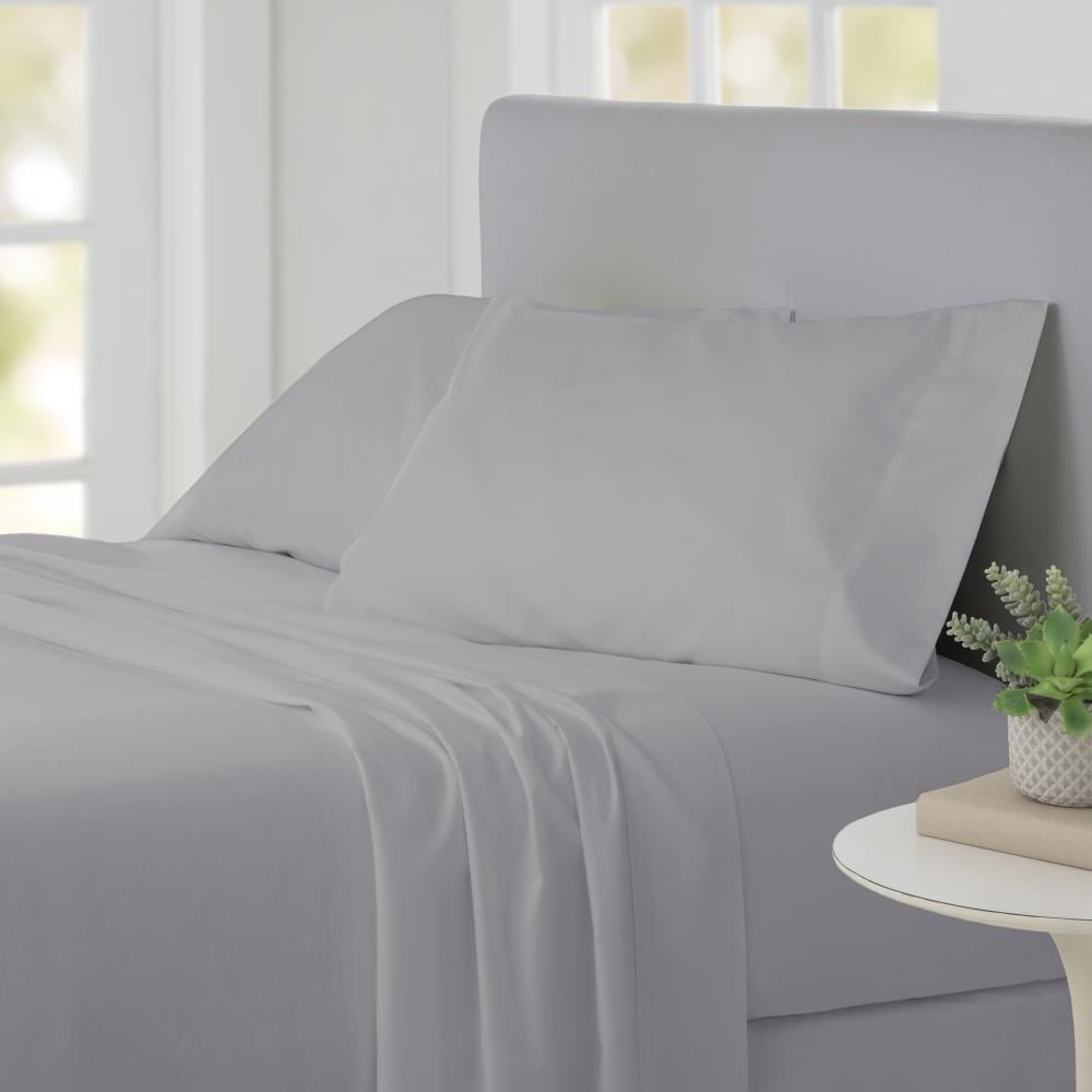 WestPoint Home Triblend King Cotton Blend Bed Sheet Polyester in Gray | 028828614148